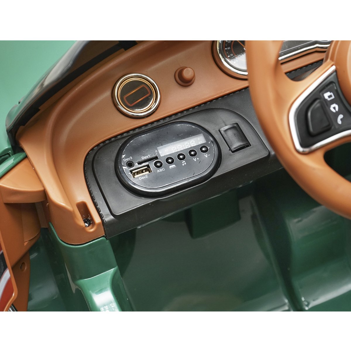 Masinuta electrica cu acumulator si telecomanda Bentley verde 6V/7Ah JE1166